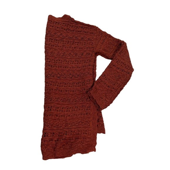 UNIONBAY Sweater Women's Long Sleeve Loose Knit Split Hem Pullover Brown Large - Picture 8 of 9